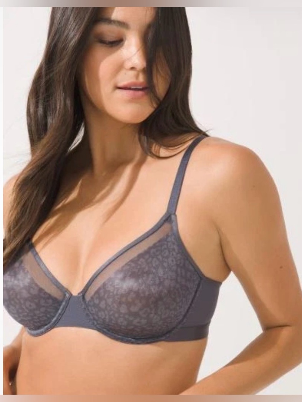 Soma Unbelievable Lift Perfect Coverage Bra Gray Size 34C NWOT